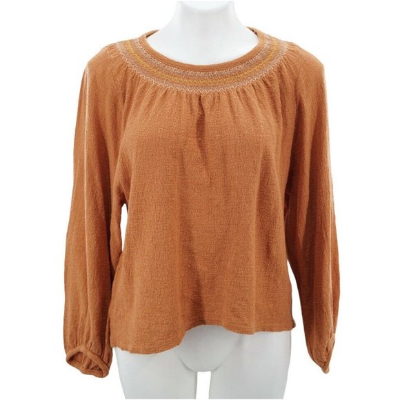 Madewell Superlight Jacquard Embroidered Smocked T - Picture 3 of 12